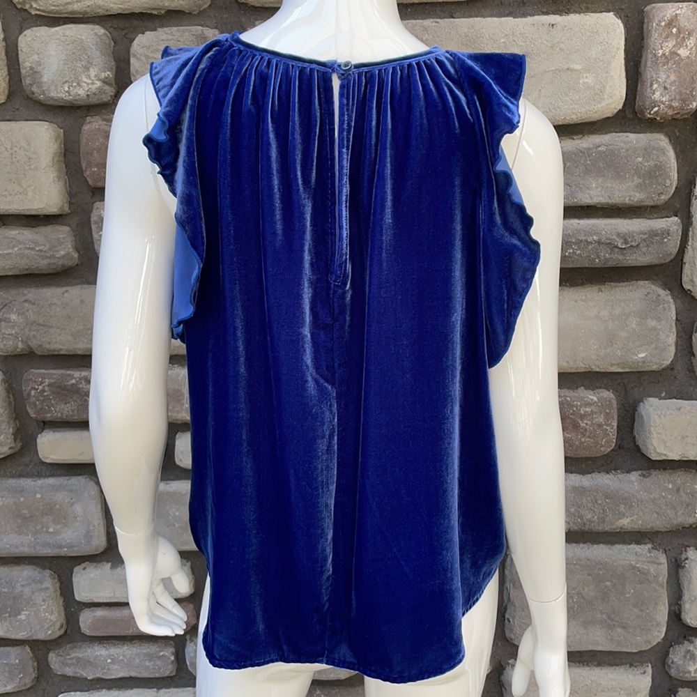 Gap Velvety Flutter Sleeve Top NWT sz S - Picture 2 of 6
